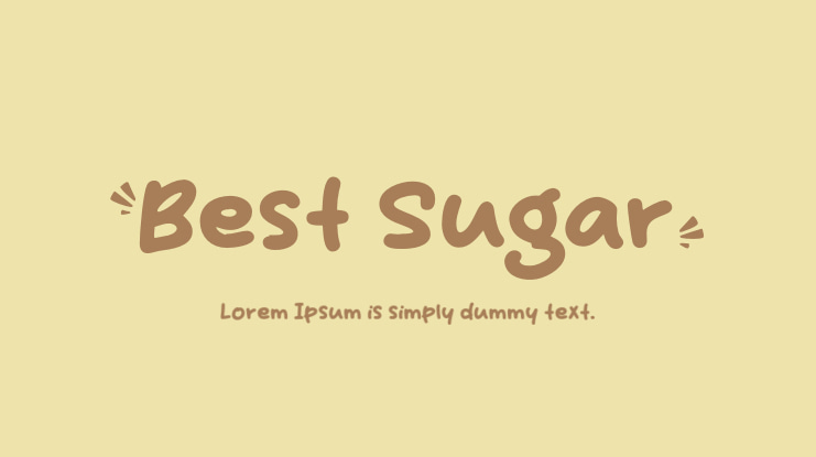 Beispiel einer Best Sugar-Schriftart #1