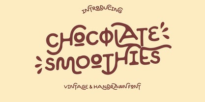 Beispiel einer Chocolate Smoothies-Schriftart #1