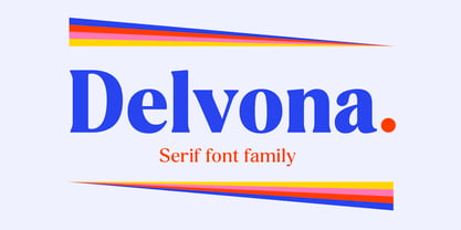 Schriftart Delvona