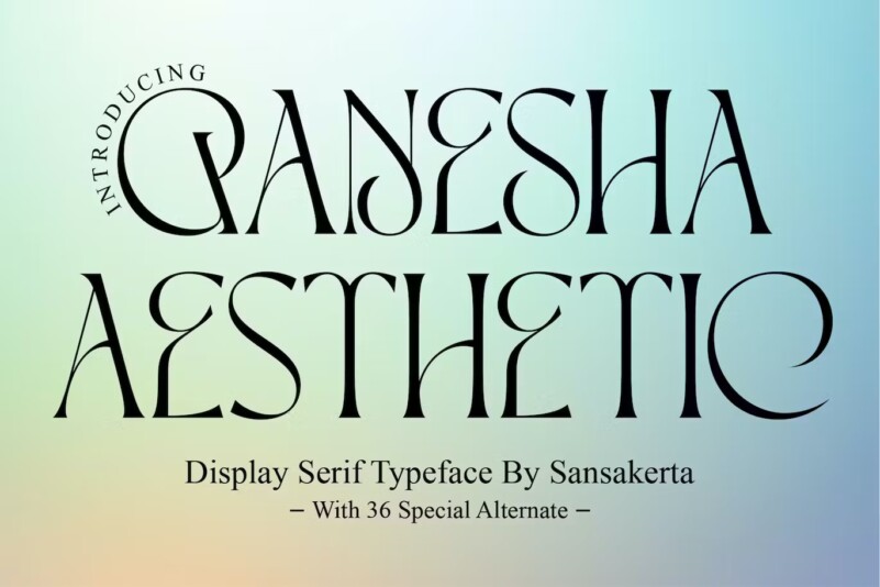 Beispiel einer Ganesha Aesthetic-Schriftart #1