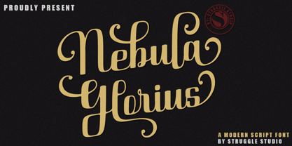 Beispiel einer Nebula Glorius-Schriftart #1