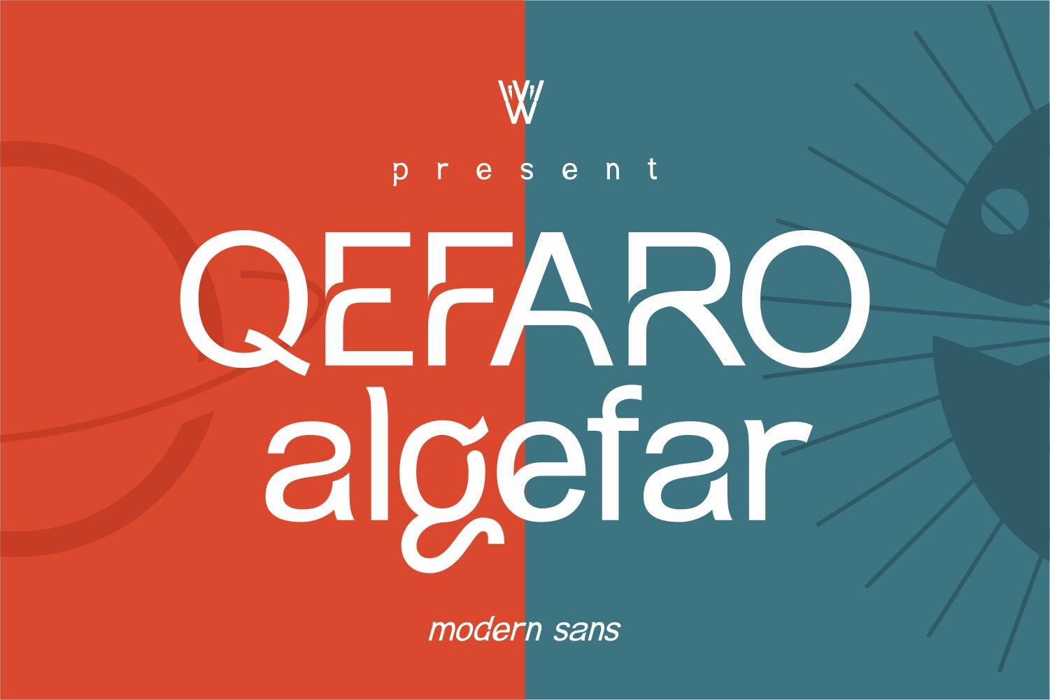 Beispiel einer Qefaro Algefar-Schriftart #1