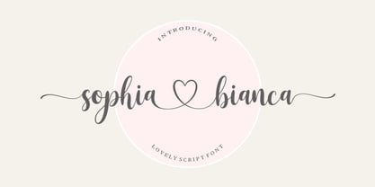 Beispiel einer Sophia Bianca-Schriftart #1