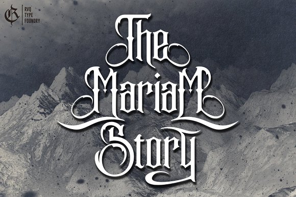Beispiel einer The Mariam Story-Schriftart #1