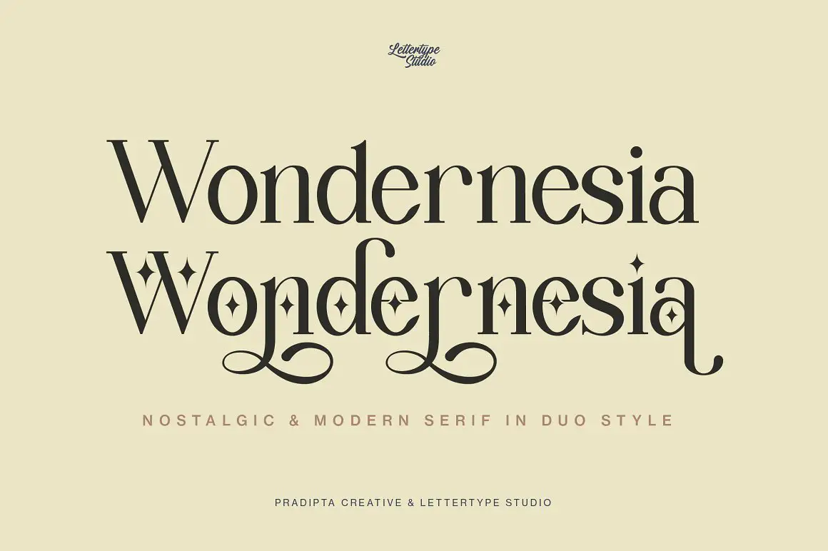 Beispiel einer Wondernesia-Schriftart #1