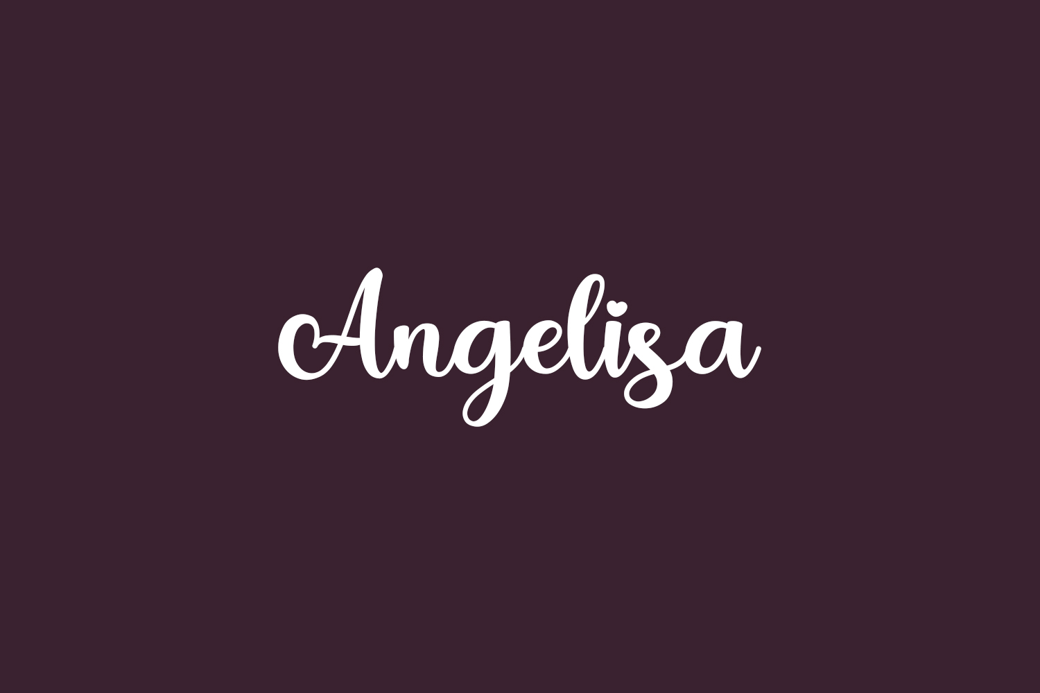 Beispiel einer Angelisa-Schriftart #1