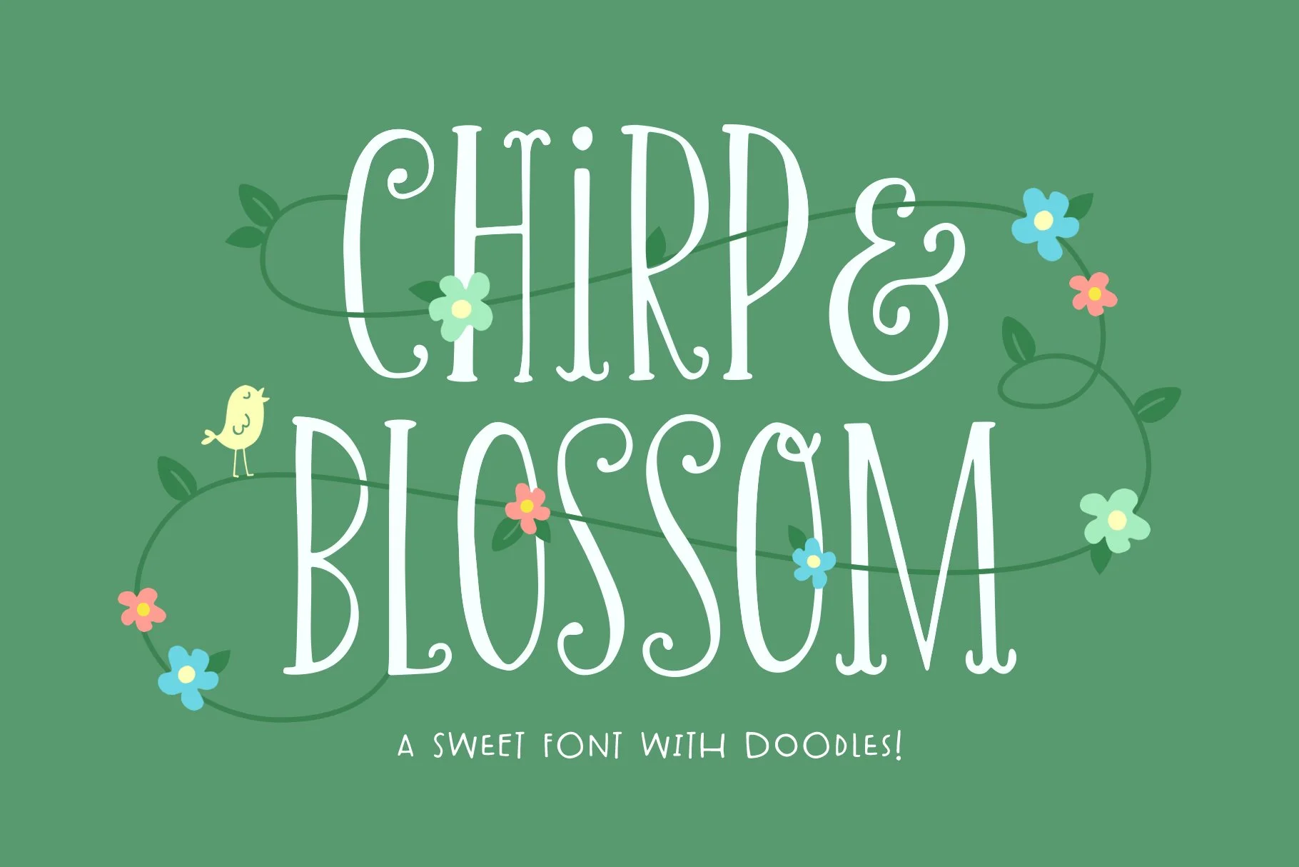 Beispiel einer Chirp And Blossom-Schriftart #1