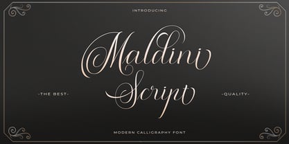 Beispiel einer Maldini Script-Schriftart #1