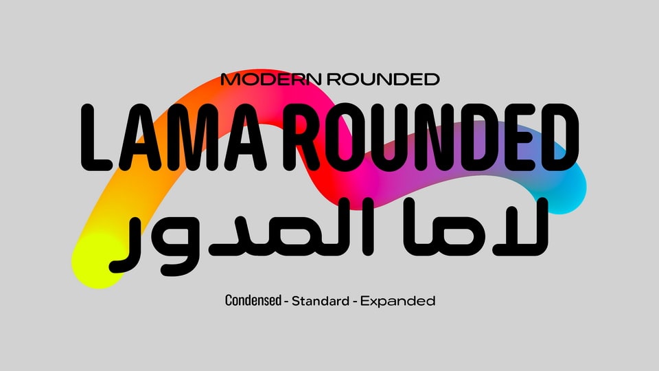 Beispiel einer Lama Rounded Condensed-Schriftart #1