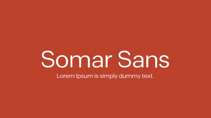 Schriftart Somar Sans