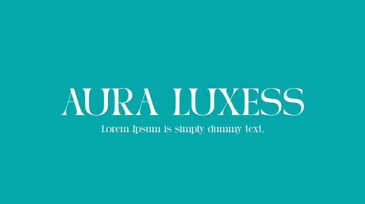 Beispiel einer AURA LUXESS-Schriftart #1