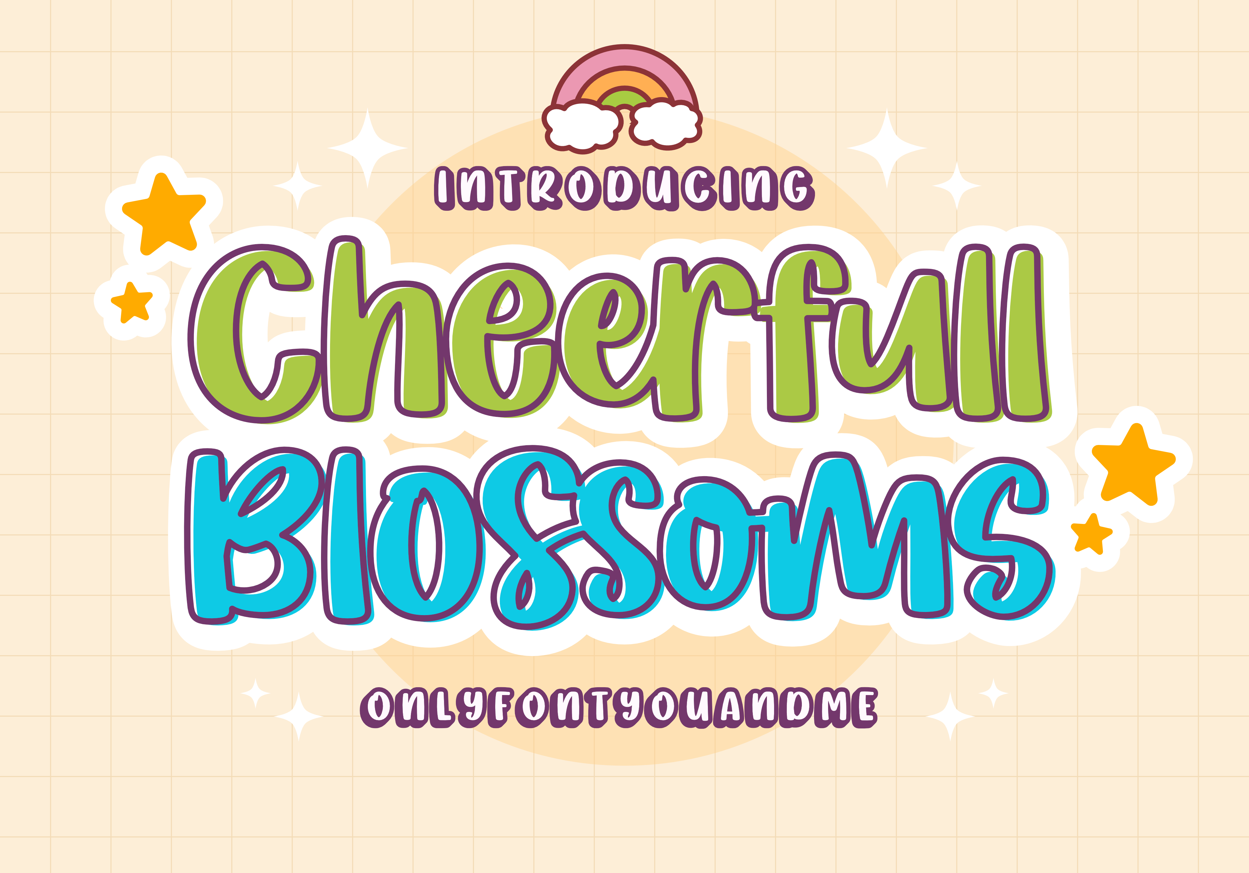 Beispiel einer Cheerfull Blossoms-Schriftart #1