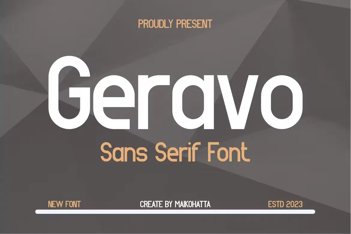 Schriftart Geravo