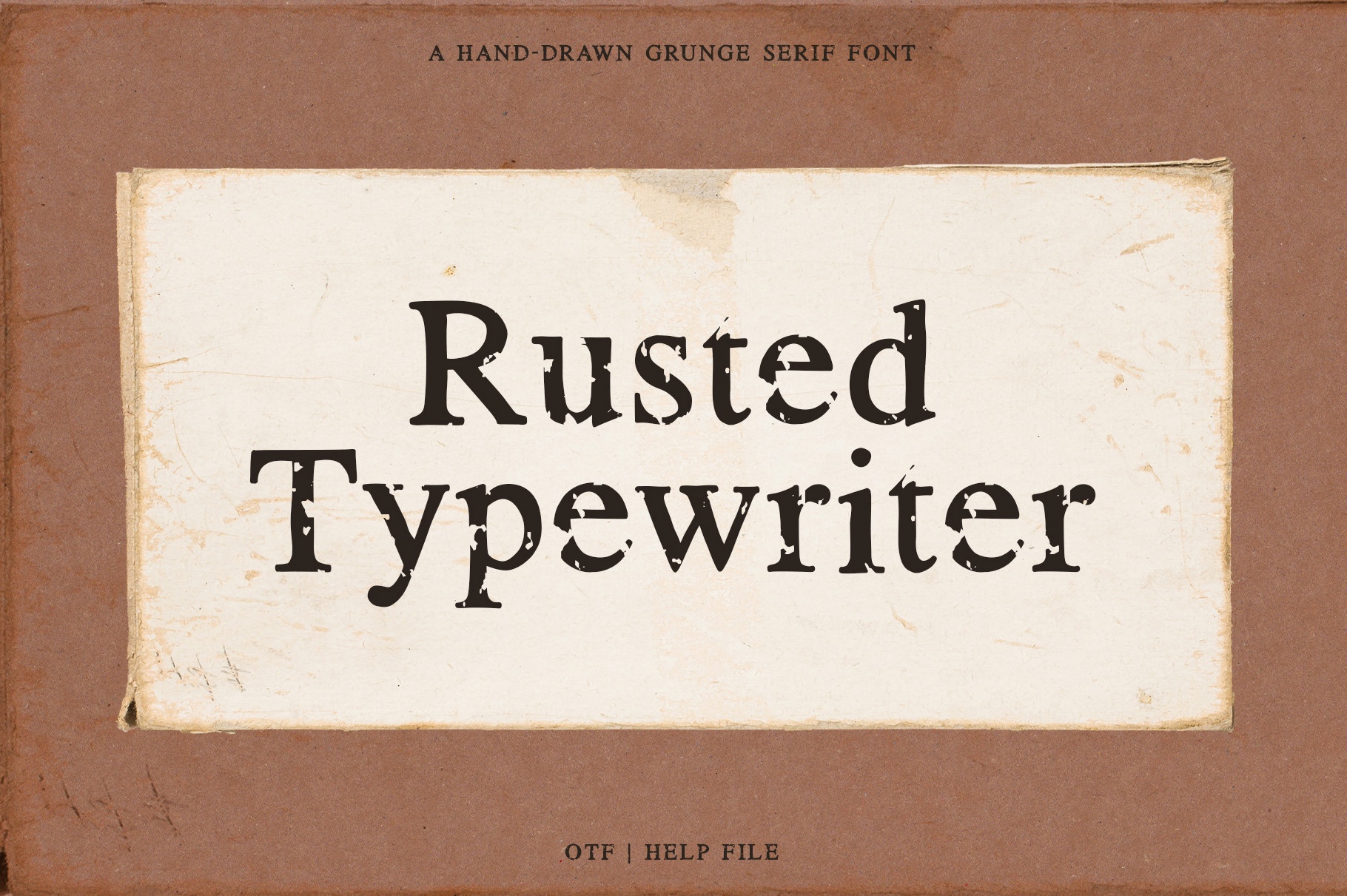 Beispiel einer Rusted Typewriter-Schriftart #1