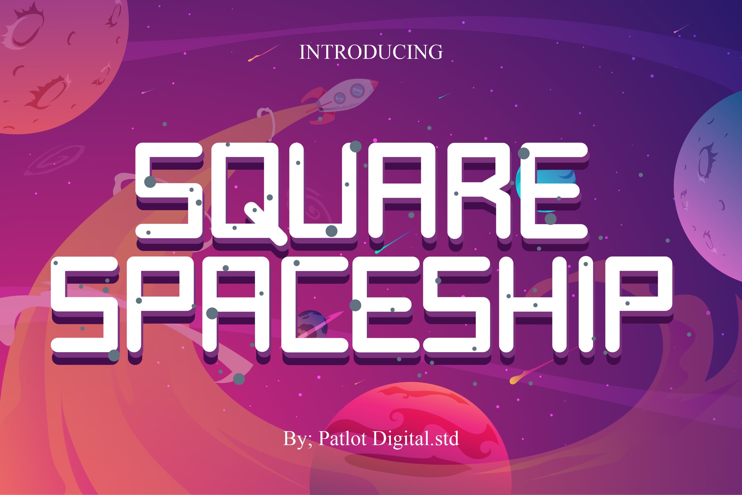 Schriftart Square Spaceship