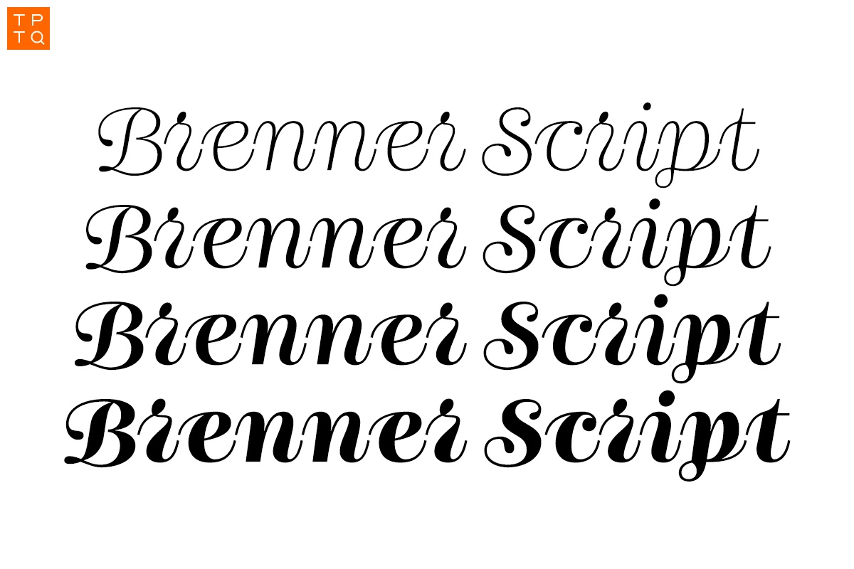 Beispiel einer Brenner Script-Schriftart #1