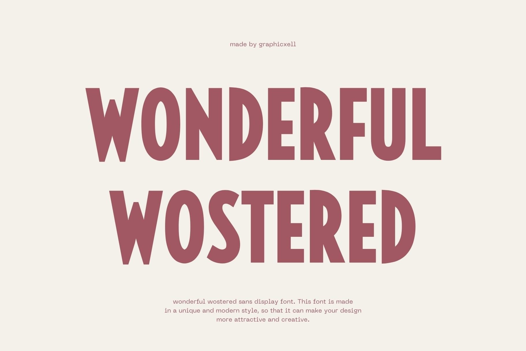 Schriftart Wonderful Wostered