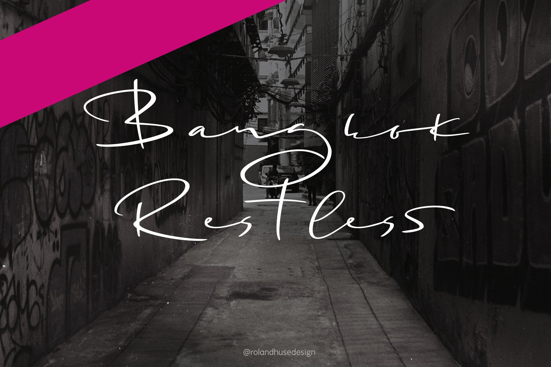 Beispiel einer Bangkok Restless-Schriftart #1