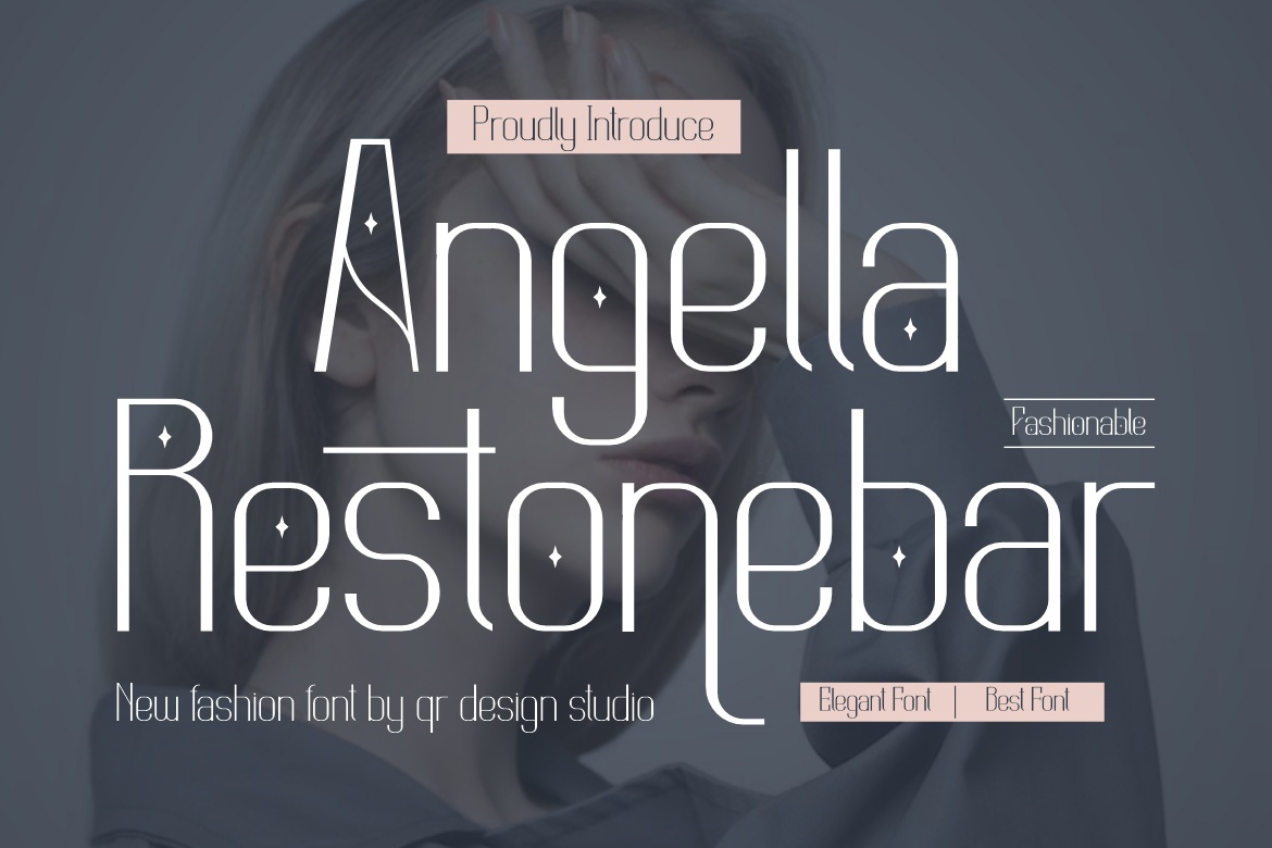 Schriftart Angella Restonebar