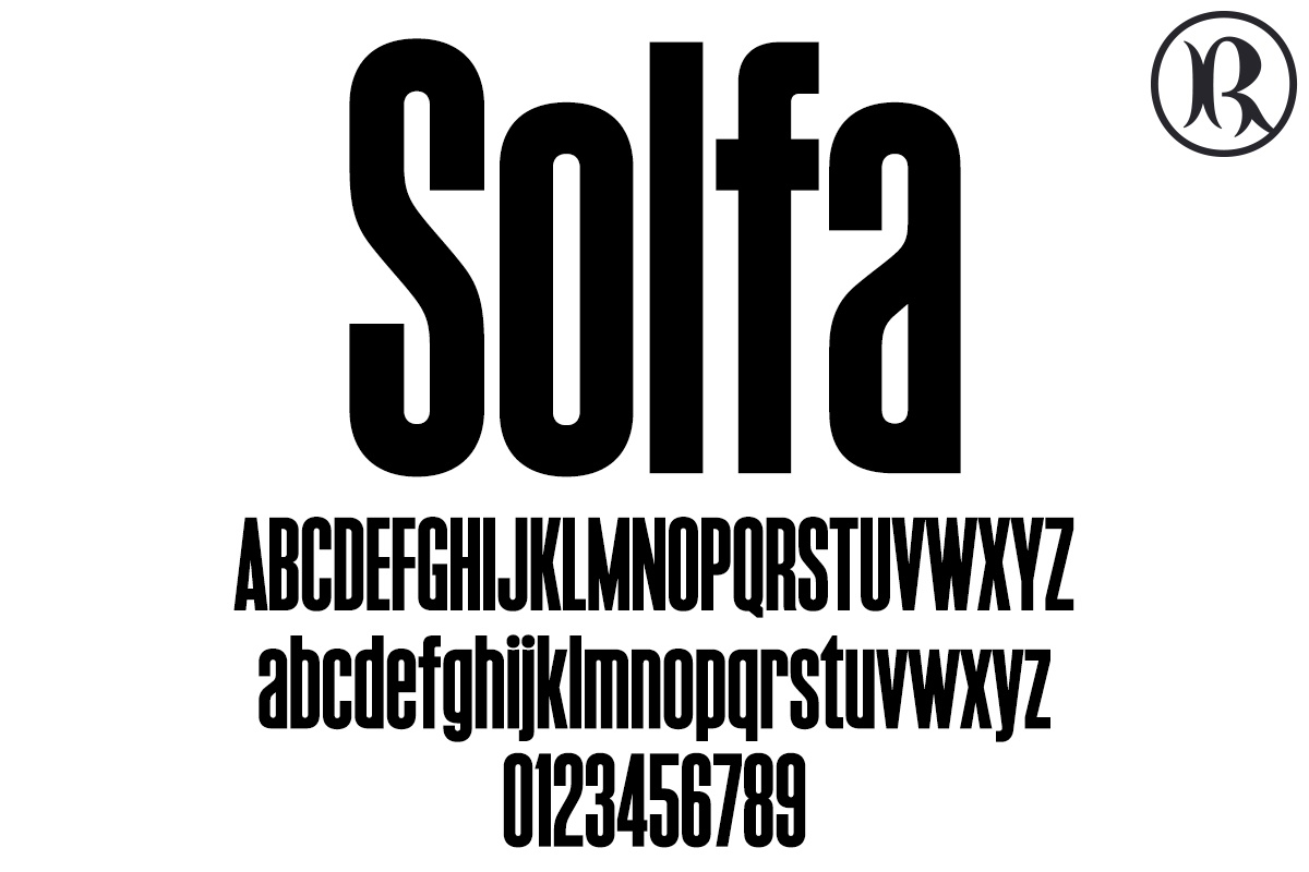 Beispiel einer Solfa-Schriftart #1