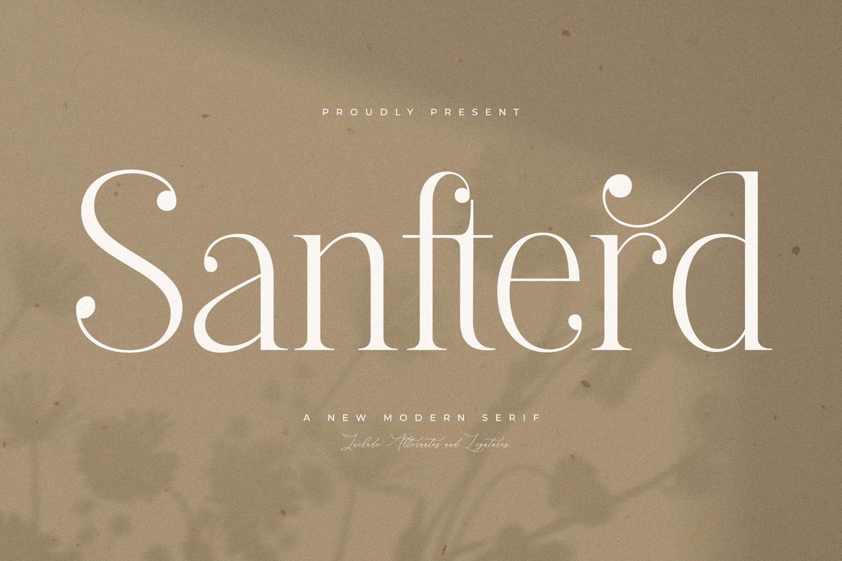 Schriftart Sanfterd