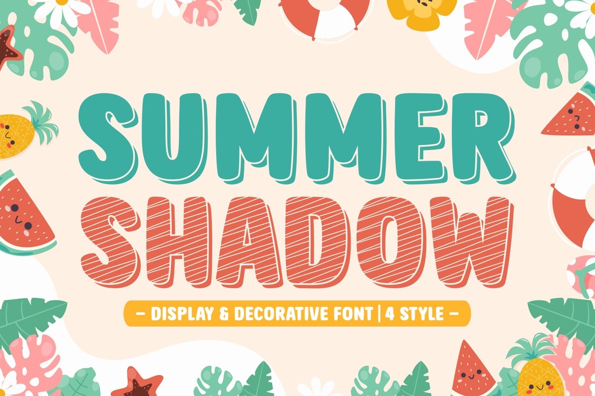 Beispiel einer Summer Shadow-Schriftart #1