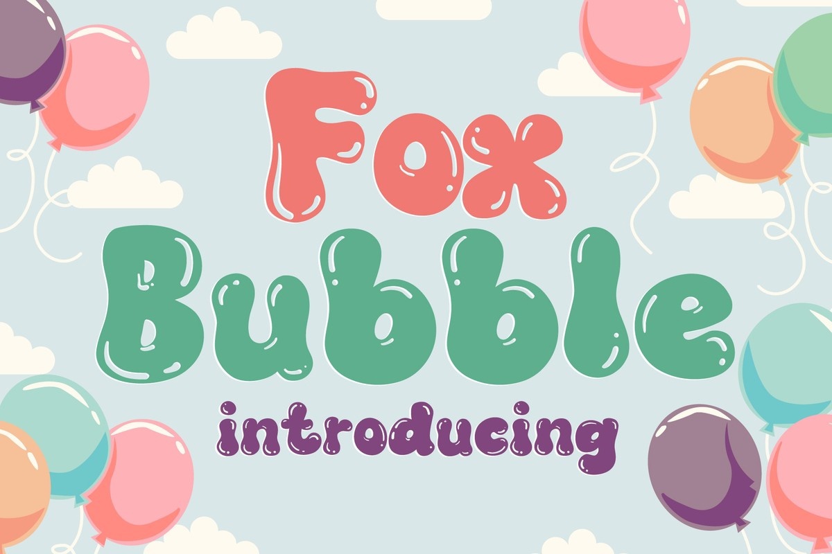 Beispiel einer Fox Bubble-Schriftart #1