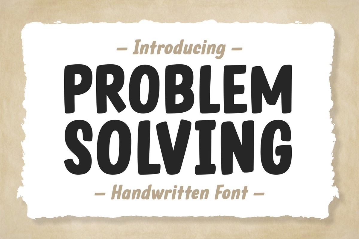 Beispiel einer Problem Solving-Schriftart #1