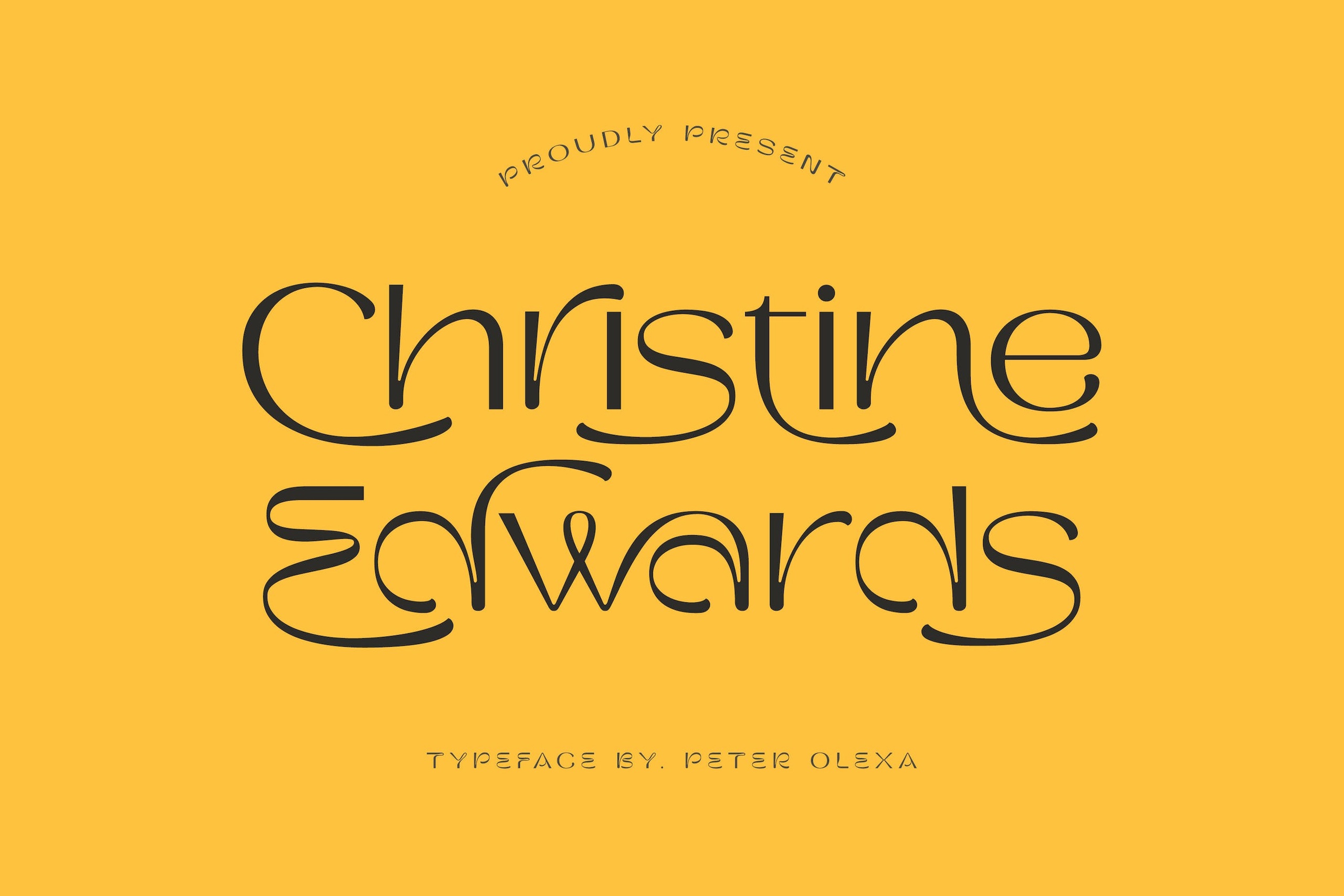 Schriftart Christine Edwards