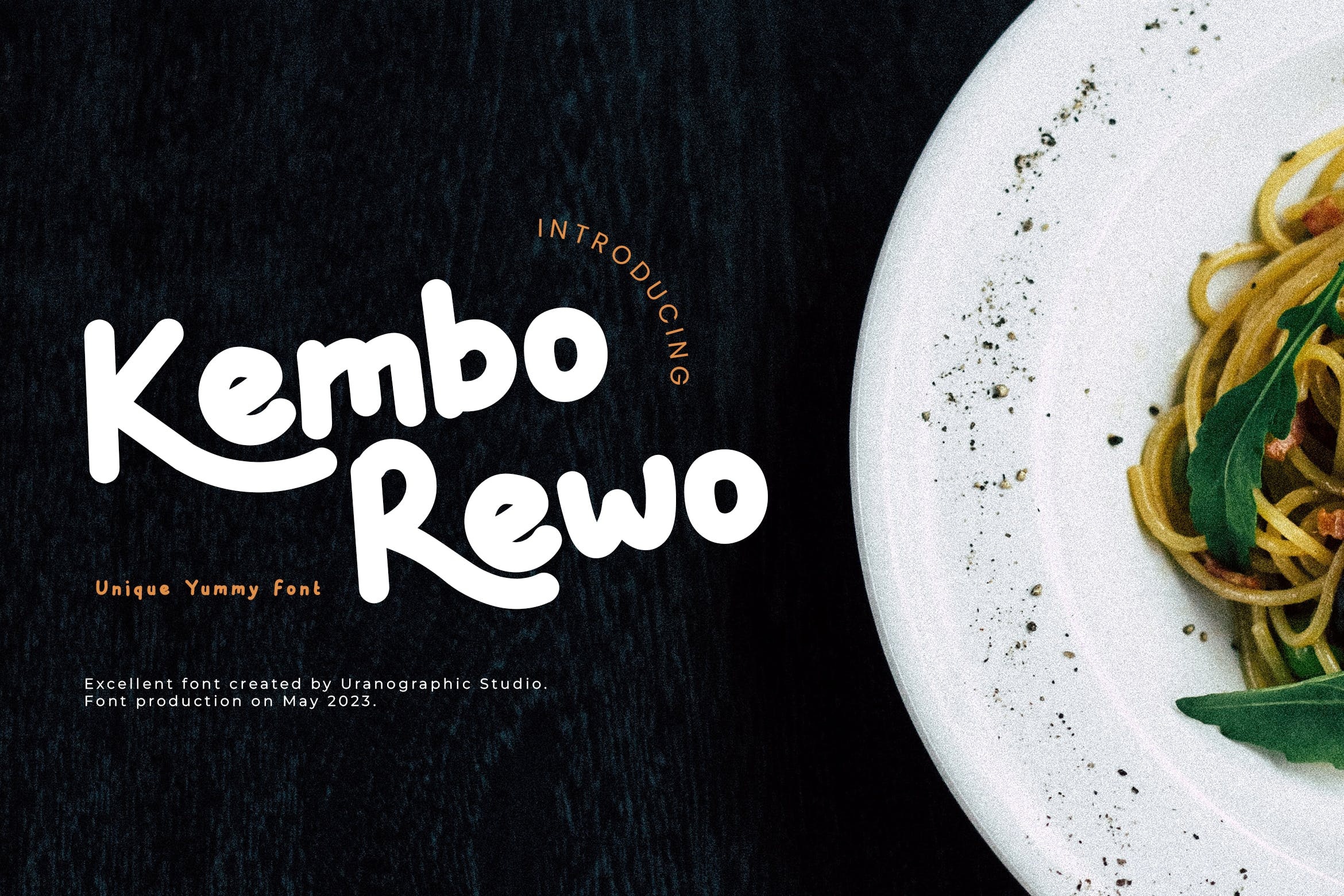 Beispiel einer Kembo Rewo-Schriftart #1