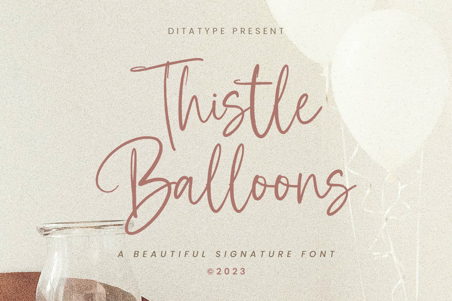 Beispiel einer Thistle Balloons-Schriftart #1