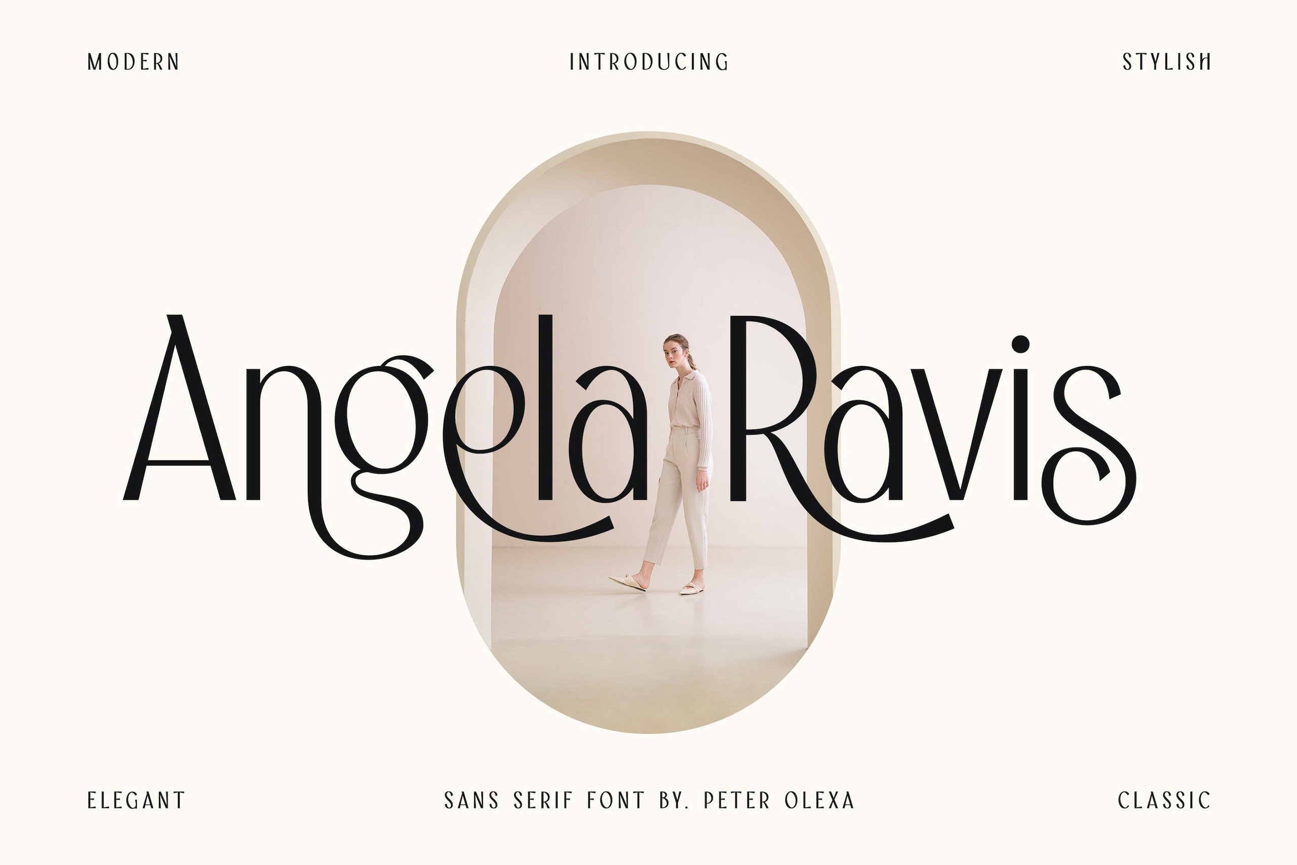 Schriftart Angela Ravis