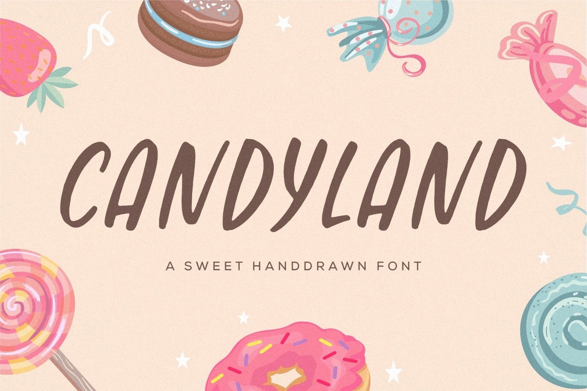 Beispiel einer Candyland-Schriftart #1