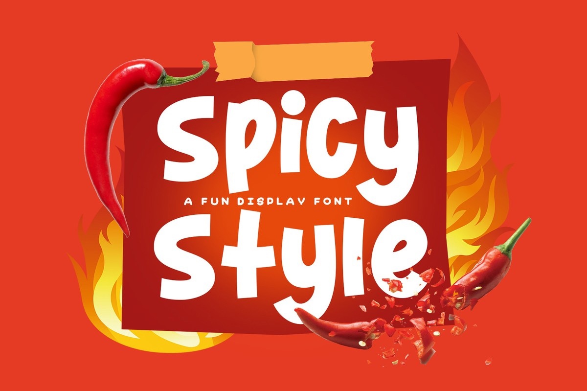 Beispiel einer Spicy Style-Schriftart #1