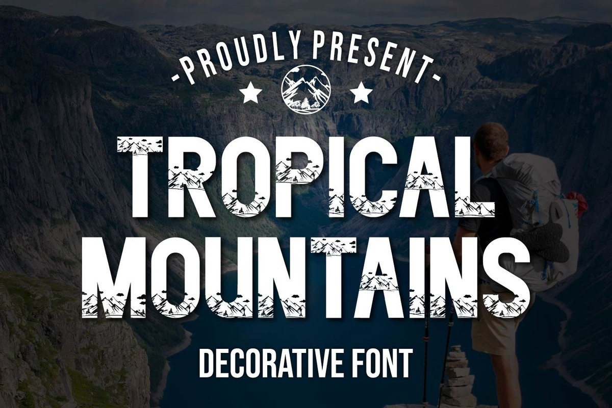 Beispiel einer Tropical Montains-Schriftart #1