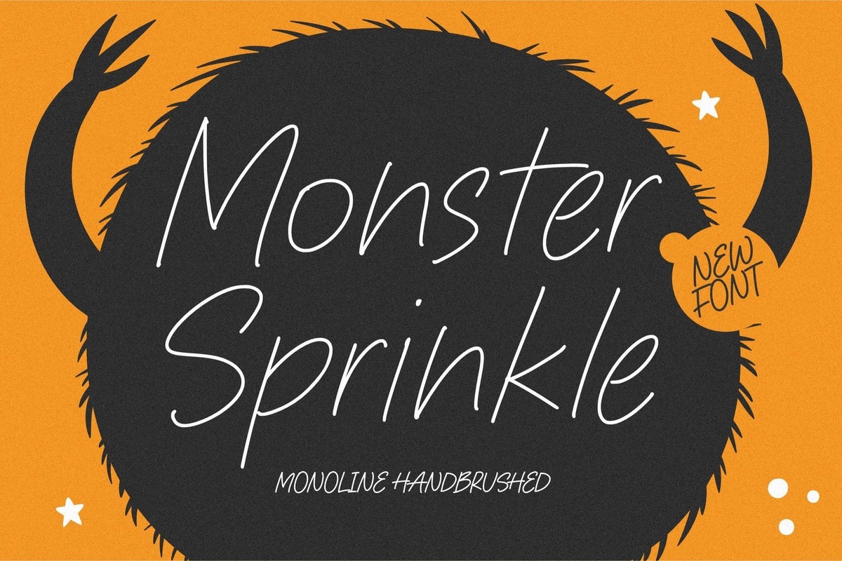 Beispiel einer Monster Sprinkle-Schriftart #1