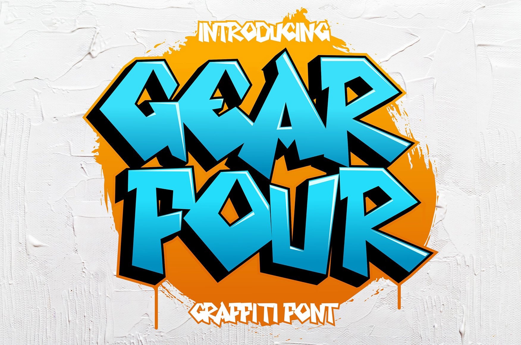 Beispiel einer Gear Four-Schriftart #1