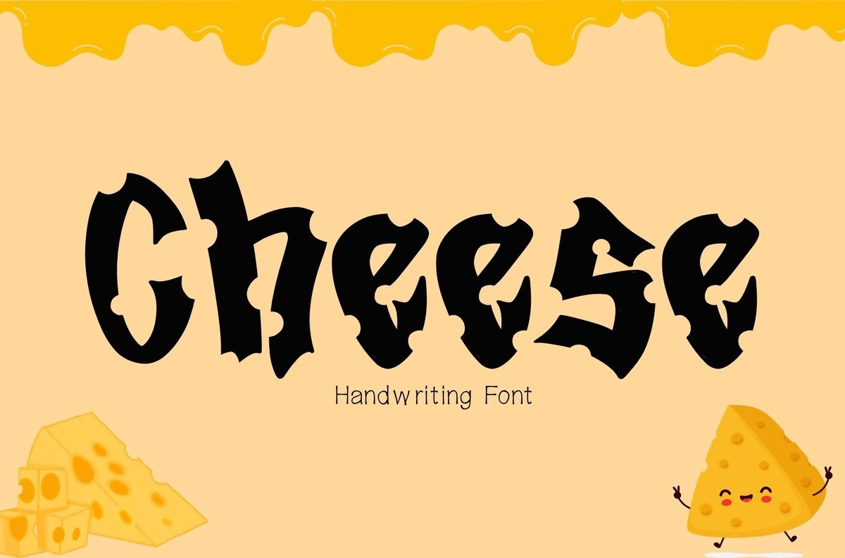 Beispiel einer Cheese-Schriftart #1