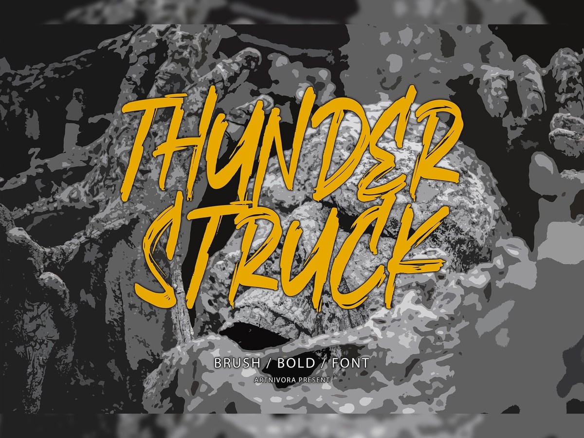 Beispiel einer Thunderstruck-Schriftart #1