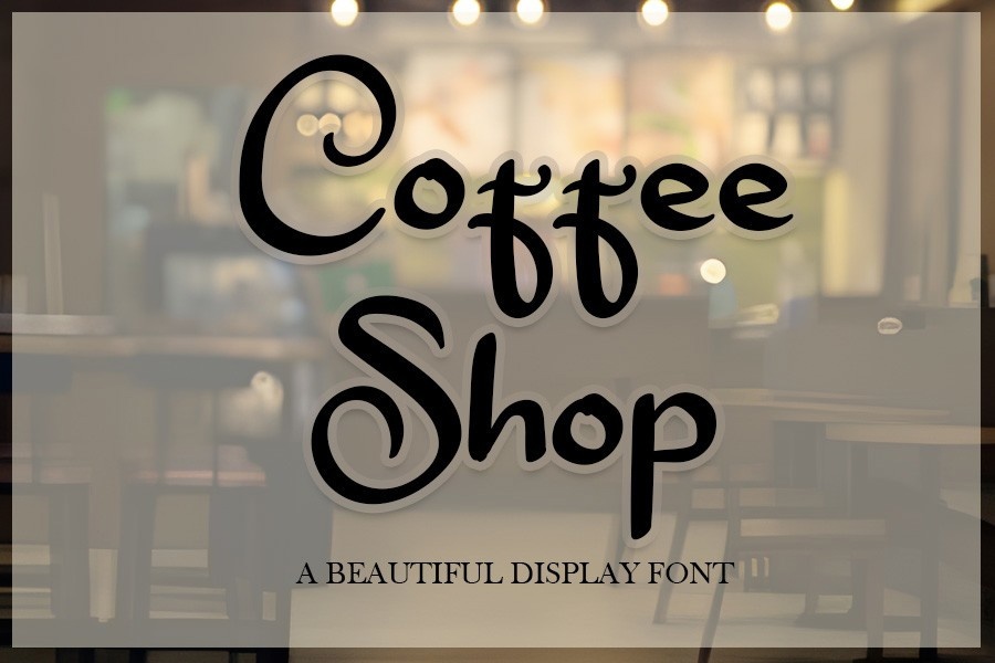 Beispiel einer Coffee Shop-Schriftart #1