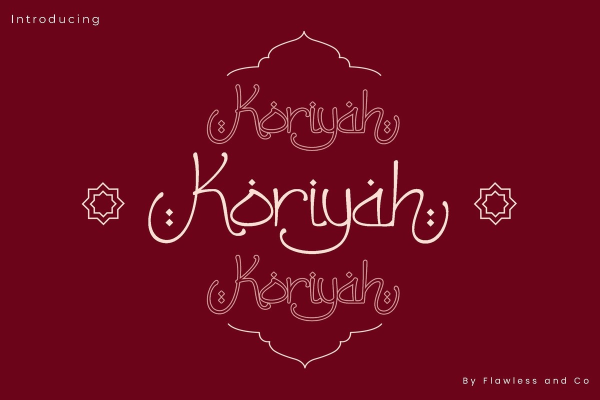 Beispiel einer Koriyah-Schriftart #1