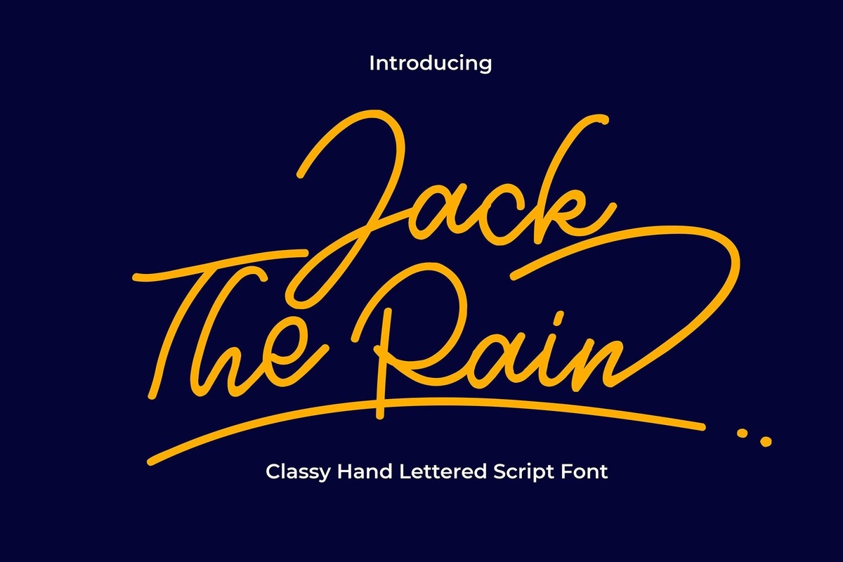 Beispiel einer Jack the Rain-Schriftart #1