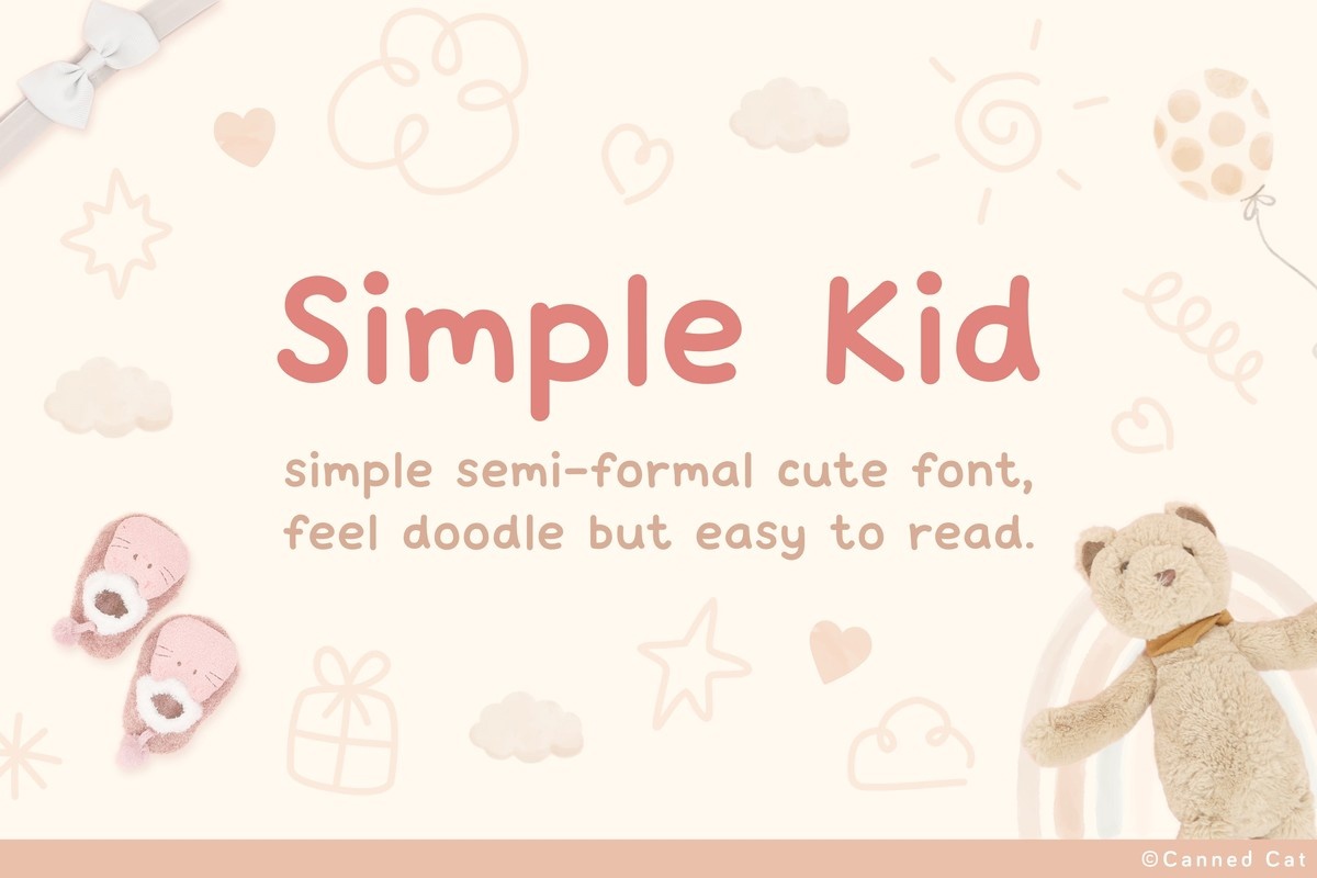 Beispiel einer Simple Kid-Schriftart #1