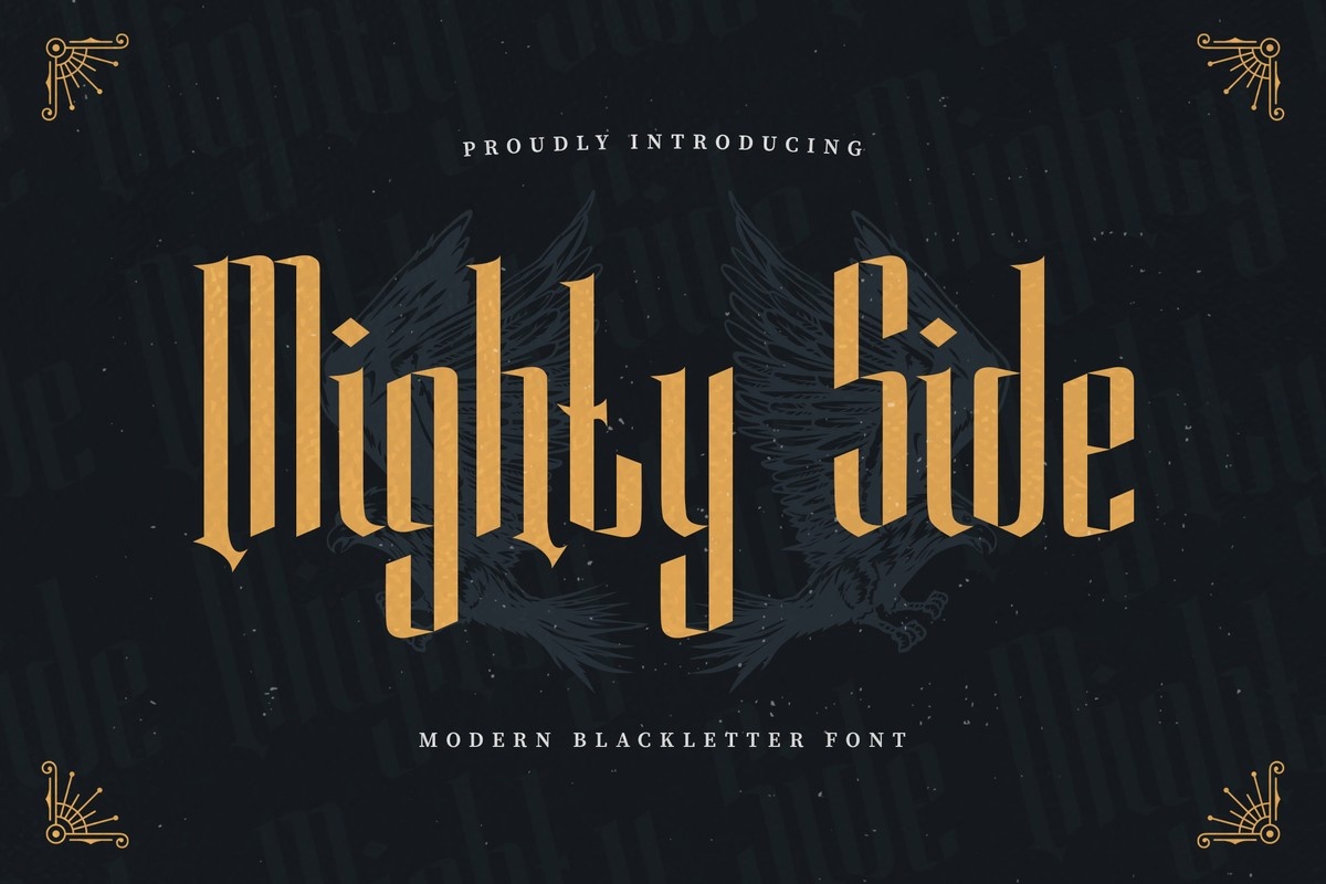 Beispiel einer Mighty Side-Schriftart #1