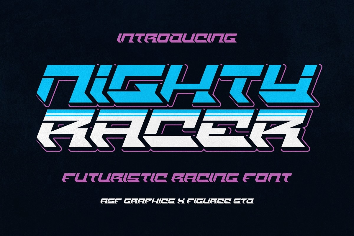 Schriftart Nighty Racer