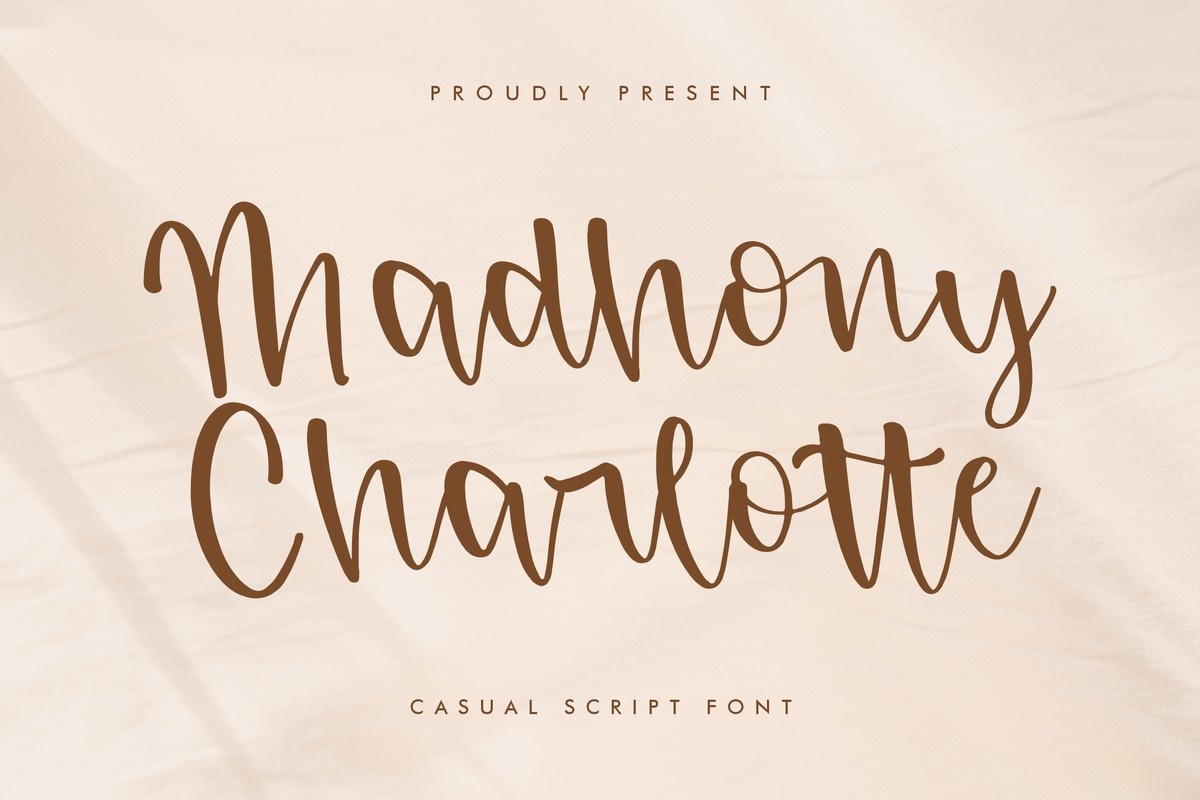 Beispiel einer Madhony Charlotte-Schriftart #1