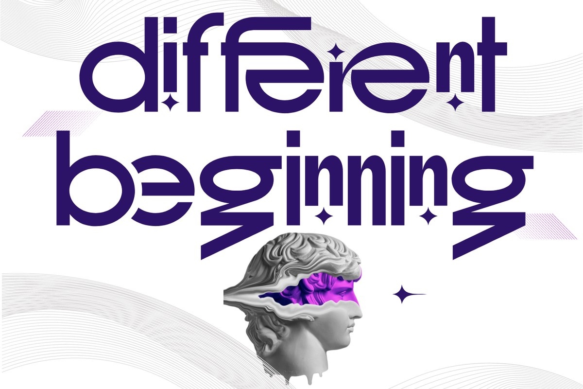 Beispiel einer Different Beginning-Schriftart #1