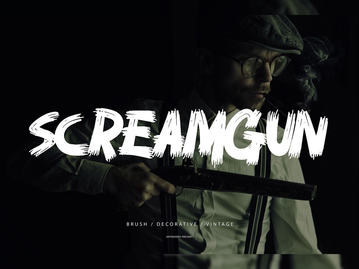 Beispiel einer Screamgun-Schriftart #1