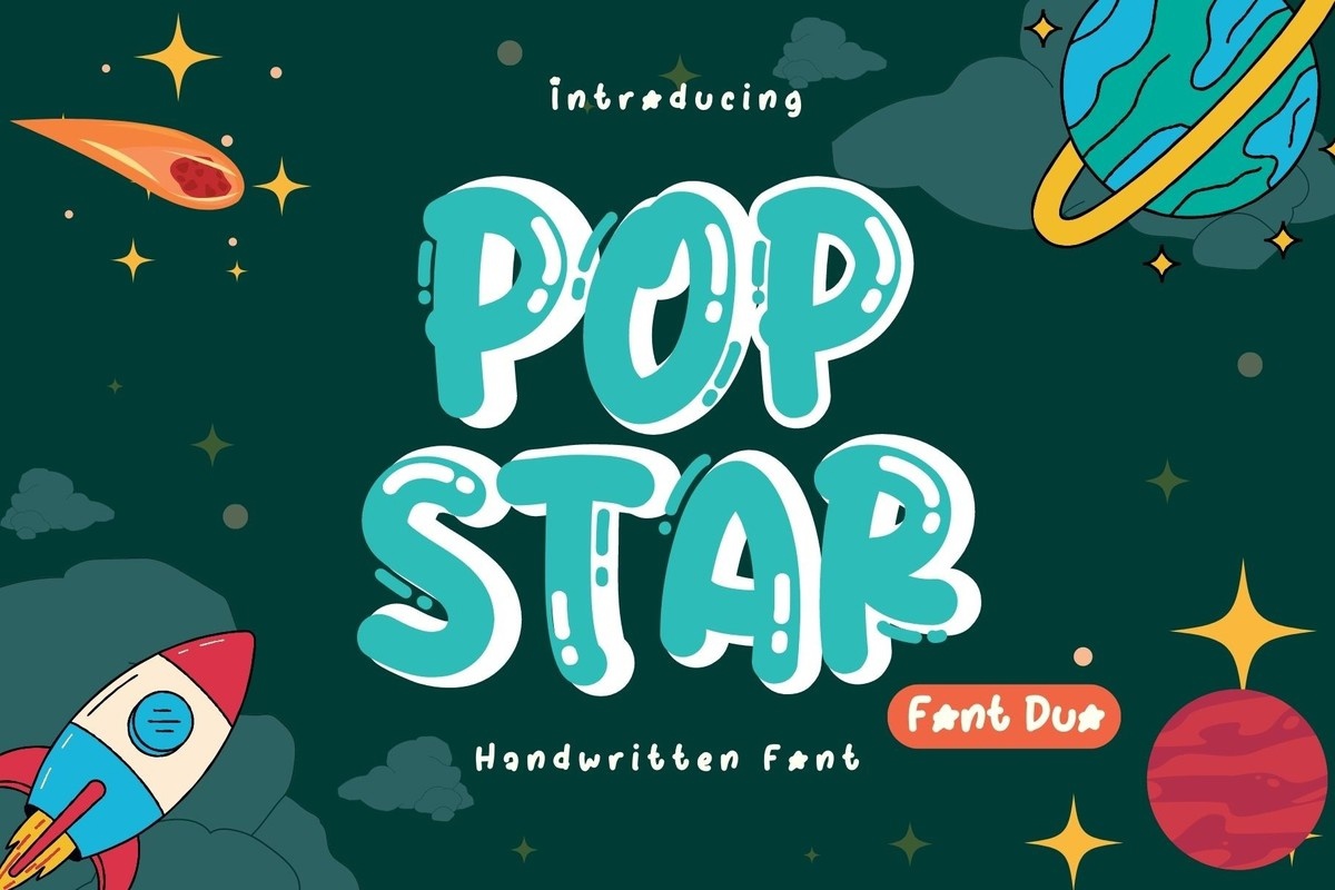 Schriftart Pop Star