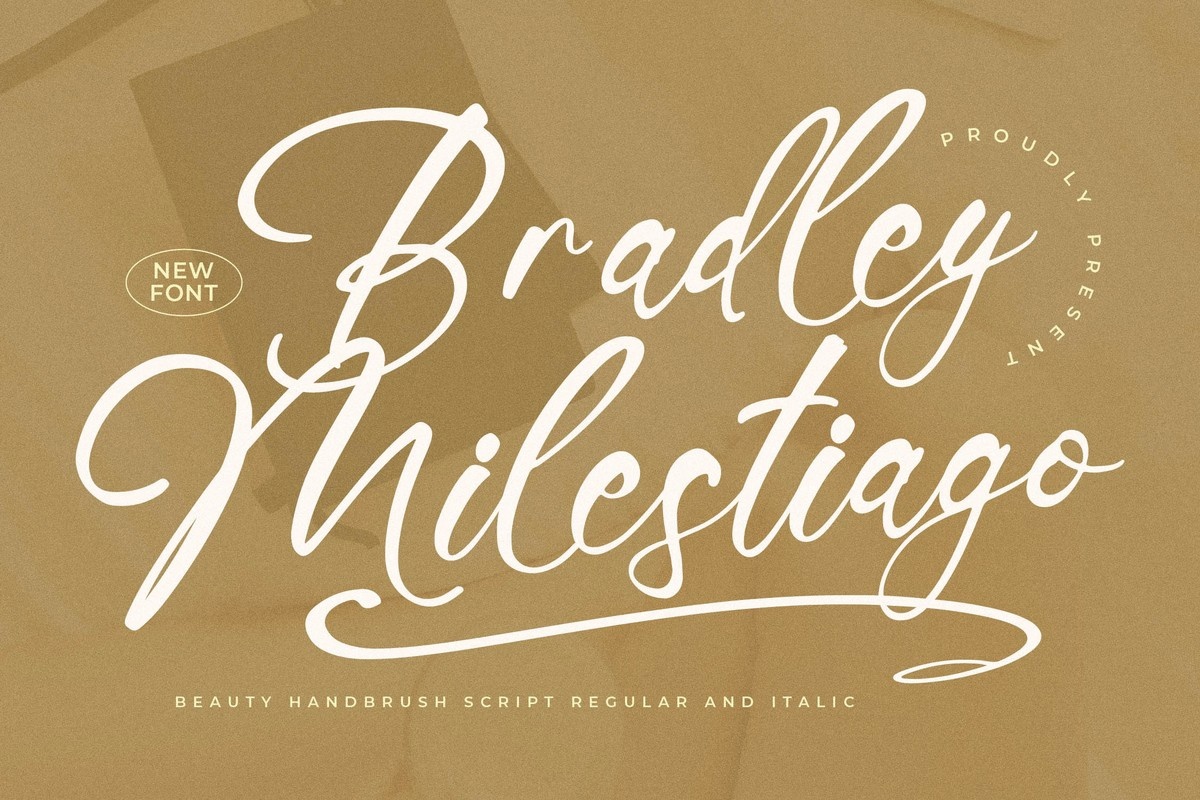 Schriftart Bradley Milestiago